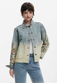 Desigual - FLORAL - Denim jacket - blue Thumbnail Image 1