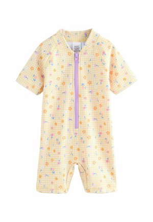 REGULAR FIT - Ujumistrikoo - yellow gingham ditsy