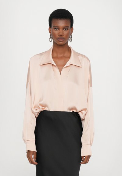 Norma Kamali SUPER OVERSIZED SHIRT BODYSUIT - Skjortebluse - baby