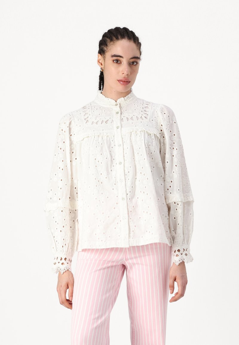YAS YASGUNVA SHIRT - Button-down blouse - star white