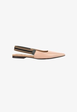 Brunello Cucinelli, Ballerines à brides arrière - beige
