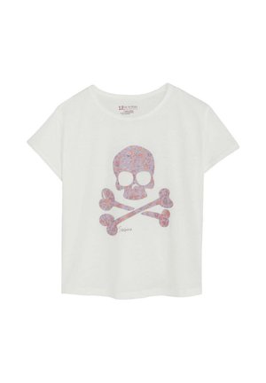 LEO SKULL TEE - Camiseta estampada - white