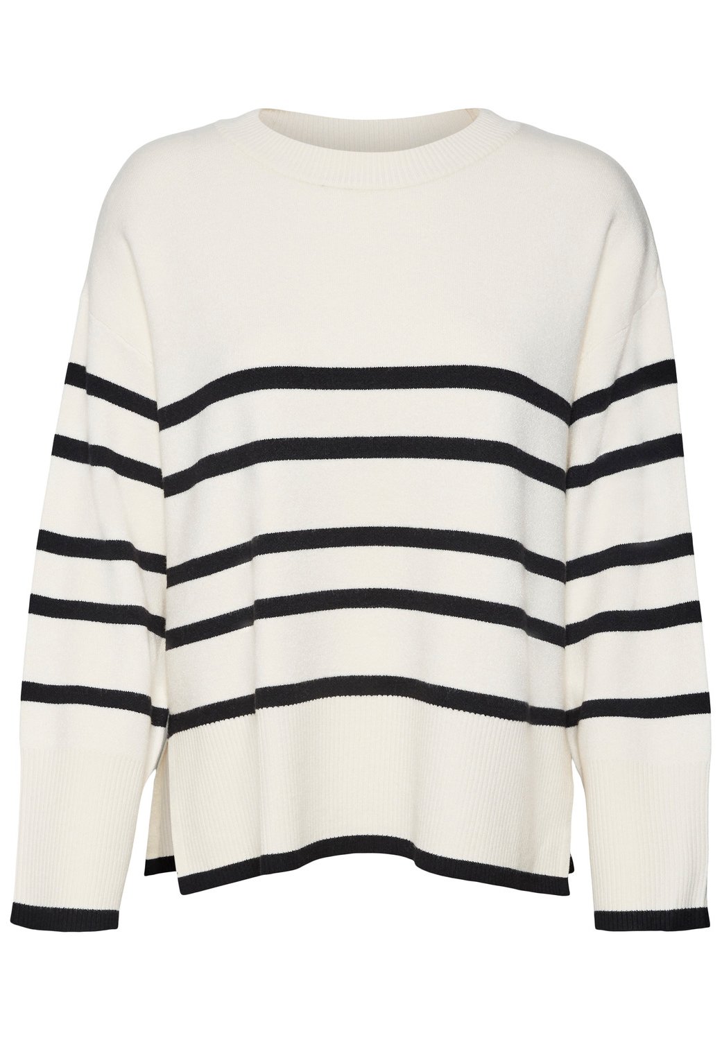 O‑neck stripe sweater