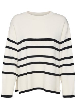 Vero Moda VMSABA LS O-NECK STRIPE GA NOOS - Trui - birch/black