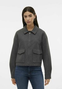 Vero Moda - FORTUNE - Chaqueta fina - dark grey melange Imagen en miniatura 1