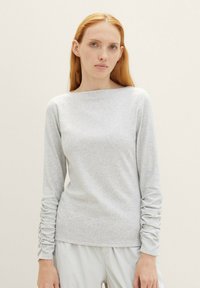 TOM TAILOR DENIM U-BOOT AUSSCHNITT - Langarmshirt - basic light grey melange