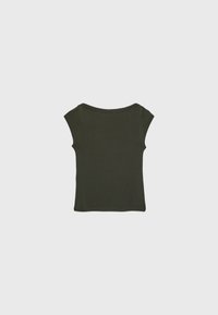 Stradivarius T-shirt med print - dark green