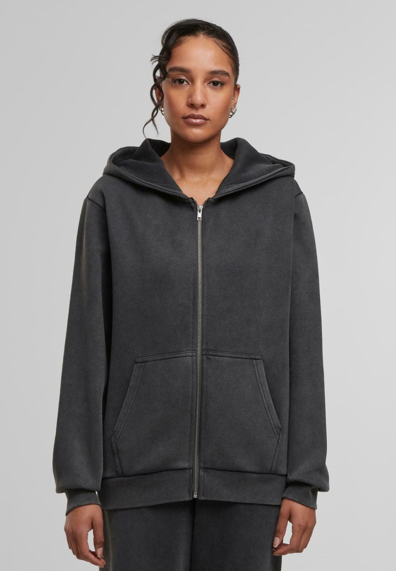 Urban Classics VINTAGE HEAVY - Sweat zippé - magnet