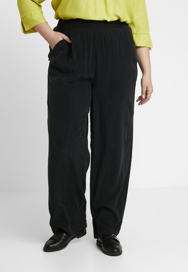 WIDE LEG TROUSER - Bukser - black