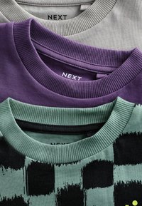 Next LONG SLEEVE 3 PACK- REGULAR FIT - Tops ar garām piedurknēm - grey black
