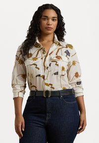 Lauren Ralph Lauren Woman CLASSIC FIT PRINT COTTON VOILE SHIRT - Hemdbluse - cream multi