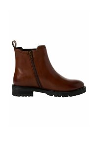 s.Oliver CHELSEA - Platform bokacsizmák - cognac