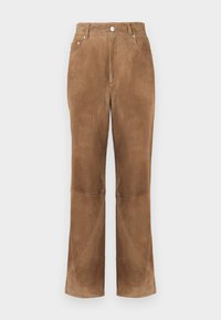 SELDES PANTS - Usnjene hlače - brown