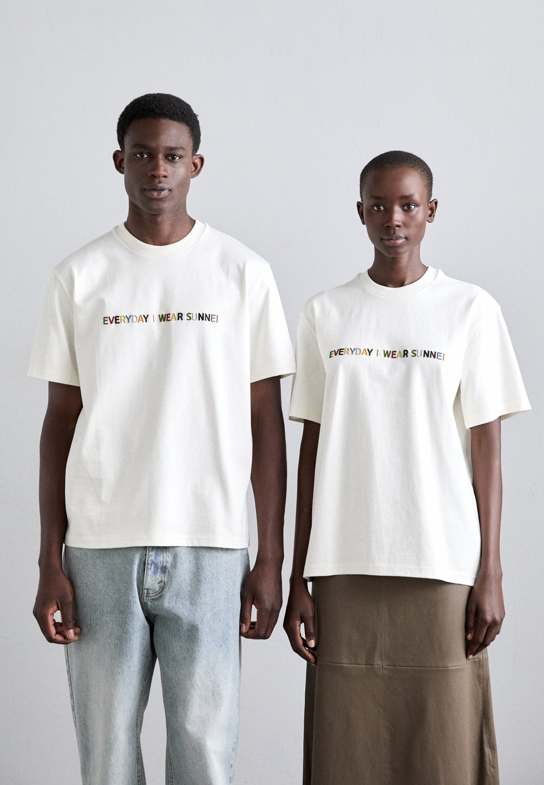 Sunnei CLASSIC UNISEX - Print T-shirt - off white/off-white