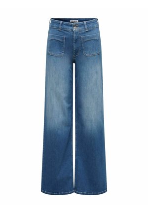 ONLMADISON HOHE TAILLE - Wide Leg - medium blue denim