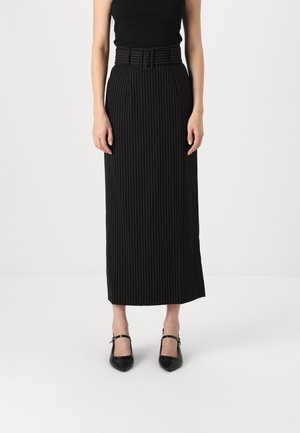 P&C SMART MAXI SKIRT WITH BELT  - Maxiskjørt - black/white