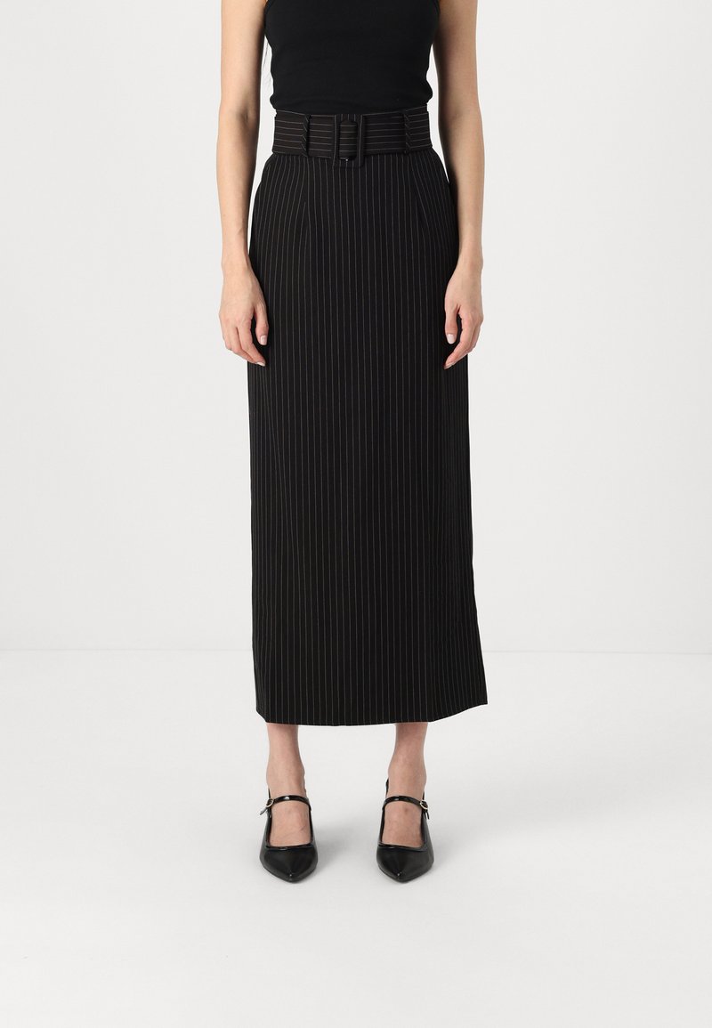 Anna Field P&C SMART MAXI SKIRT WITH BELT - Velika suknja - black/white