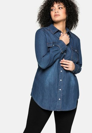 Sheego, Hemdbluse - blue denim