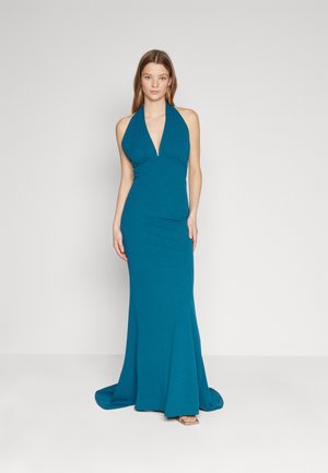 MANILA CUT OUT MAXI - Vestito di maglina - dark teal blue