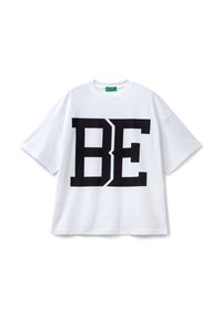 United Colors of Benetton Triko s potiskem - white