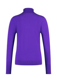 Taifun LANGARM RUND BASIC MIT ROLLKRAGEN - Strickpullover - bright violet