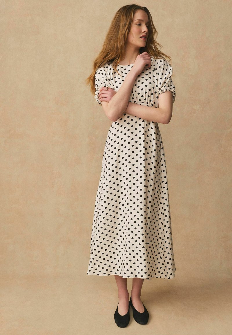 Next REGULAR FIT - PUFF SLEEVE MIDI DRESS . - Robe de jour