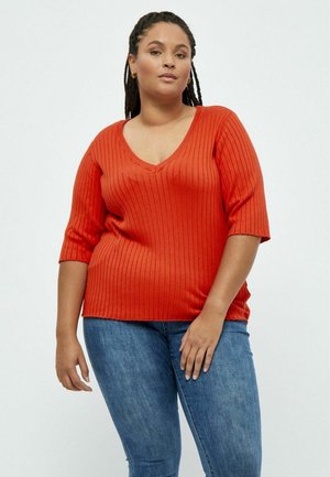 TANA  CURVE - Long sleeved top - red orange