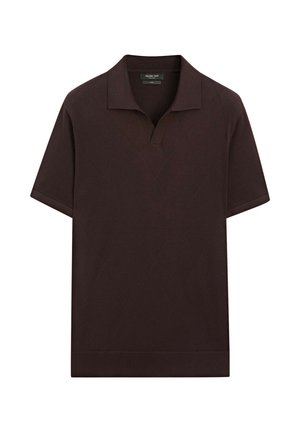 Massimo Dutti, 100% COTTON SHORT SLEEVE POLO - Poloshirt - bordeaux