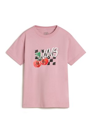 Vans CHECKER CHERRIES - Printtipaita - medium pink