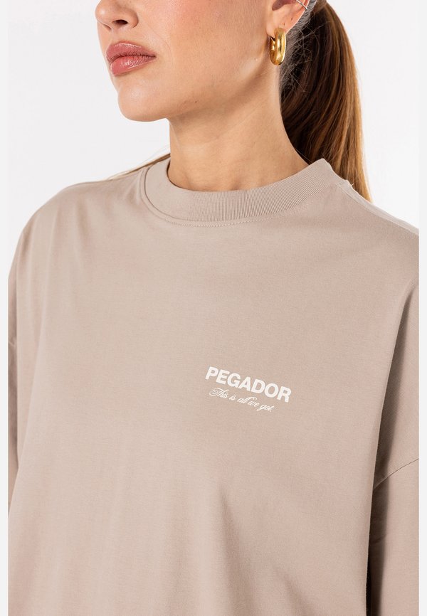 ELLA OVERSIZED TEE - Print T-shirt - washed dark stone4