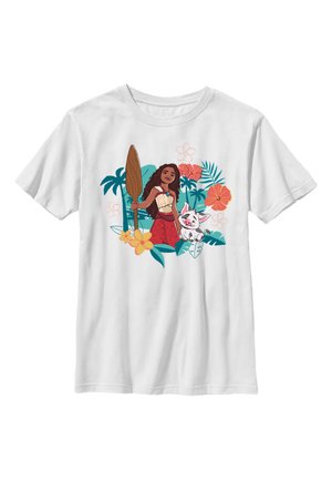 MOANA LETS EXPLORE TOGETHER - T-shirt con stampa - white