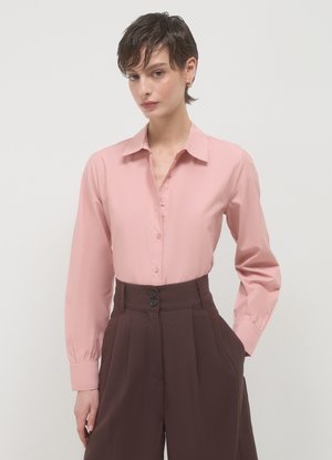 Calliope CROPPED CON PINCES - Camicia - rosa cipria