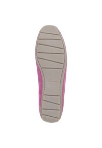 Wildleder-Flachschuh in lebhaftem Pink mit runder Zehenpartie. Verfügt über eine flexible Gummisohle mit auffälligen Texturmuster für besseren Halt.