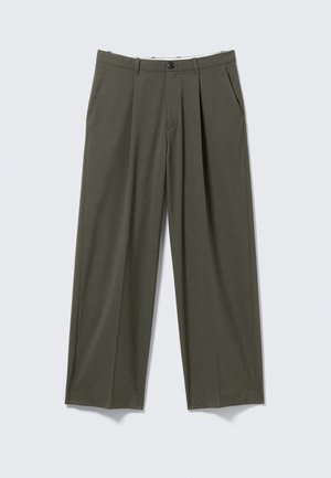 Weekday, UNO WIDE - Pantaloni - khaki green melange