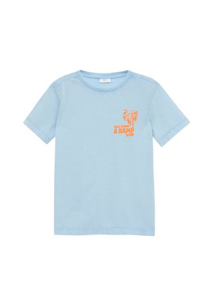 MIT GARMENT DYE - Print T-shirt - himmelblau