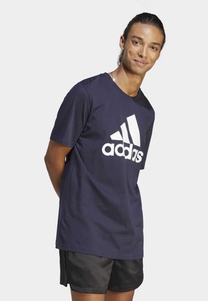 adidas Sportswear ESSENTIALS SINGLE BIG - Triko s potiskem - legend ink   white