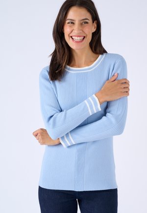 PULL PLATES FANTAISIE - Strickpullover - bleu grisé