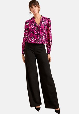 Love & Roses REGULAR FIT - RIC RAC NOTCH NECK LONG SLEEVE - Pogājama blūze - pink animal
