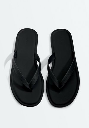 OYSHO, MINIMALIST FLAT SANDALS - T-bar sandals - black