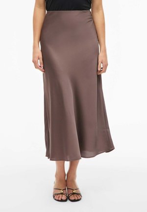 VIELLETTE HW MIDI - Falda acampanada - dark brown