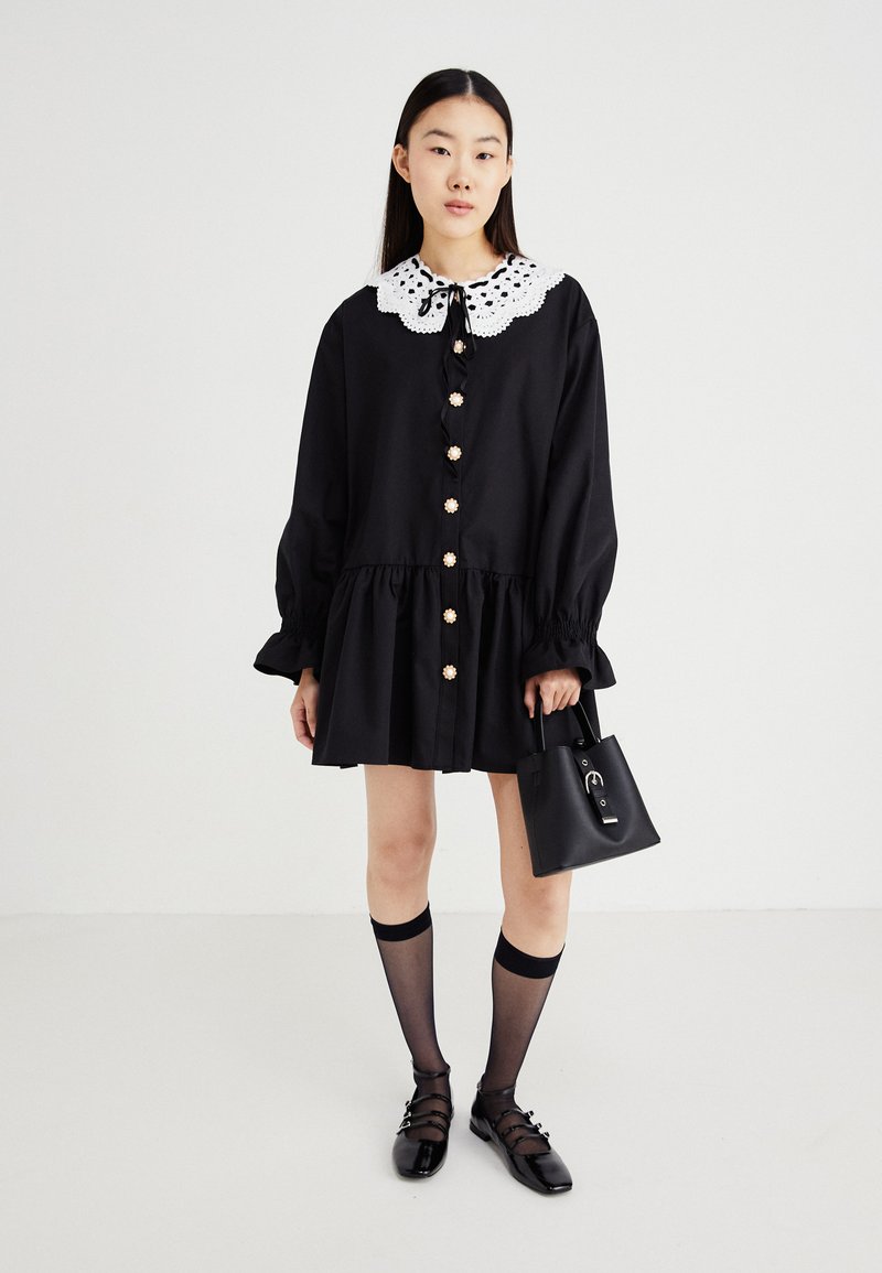Sister Jane OREL OVERSIZED MINI DRESS - Shirt dress - black - Zalando.ie