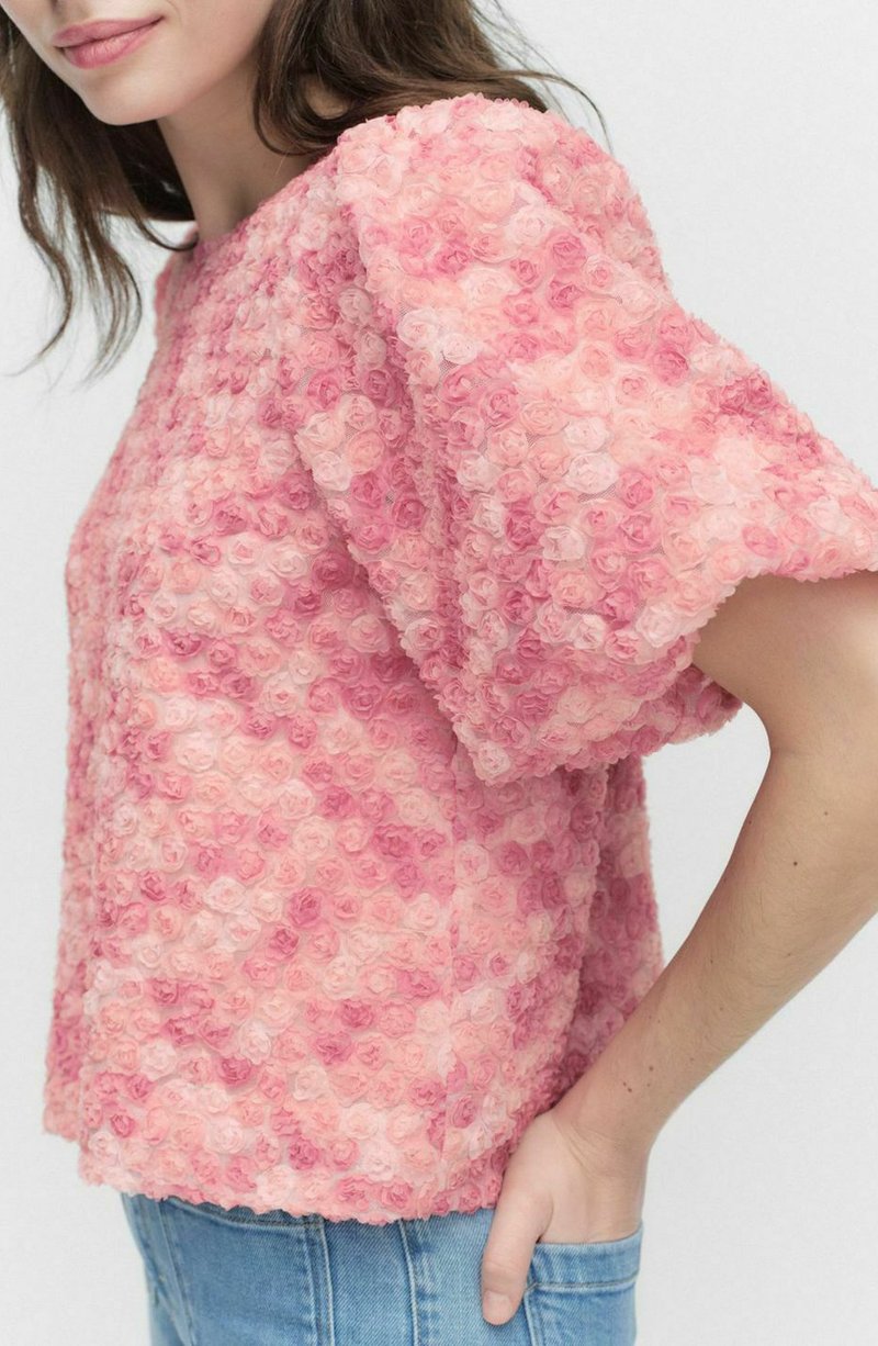 m♡　BIBIY FOIRE PUFF BLOUSE PINK Buy Pink Poplin Layered Tie Blouse from Next Luxembourg