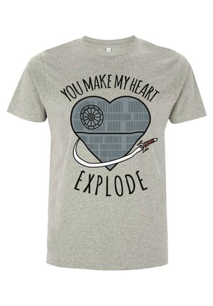 STAR WARS CLASSIC HEART EXPLODE DEATH STAR - T-shirt z nadrukiem