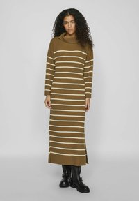 VILA ROLLKRAGEN - Robe longue - gothic olive