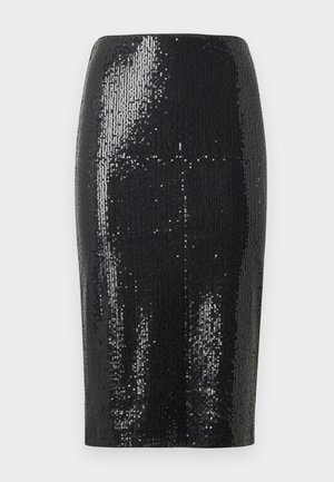 BIANCA SEQUIN SKIRT - Kokerrok - black