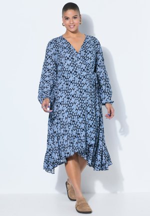 WRAP A-LINE ALL-OVER PRINT SLIP - Hverdagskjole - pigeon blue
