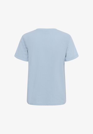 Kaffe, KAHEART - T-shirt basic - blue fog w. brown heart