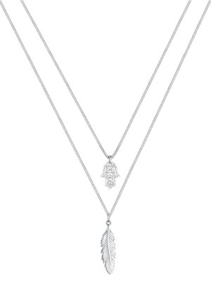 SPARKLING HAMSA HAND - MIT KRISTALLEN VON SWAROVSKI® - Collier - silver-coloured