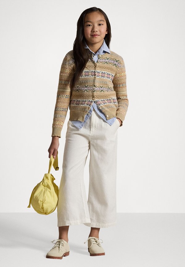 WIDE LEG LINEN PANT - Trousers