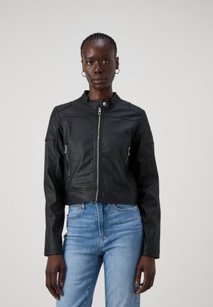 ONLAMIA MOTO JACKET - Imitert skinnjakke - black